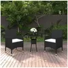 Image de Mobilier à Dîner de Jardin 3 pcs Mobilier de Salle à Manger de Terrasse Table et Chaises de Repas Salon de Jardin 3058458