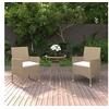 Image de Mobilier à Dîner de Jardin 3 pcs Mobilier de Salle à Manger de Terrasse Table et Chaises de Repas Salon de Jardin 3058460