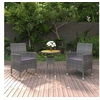 Image de Ensemble de Salle à Manger de Jardin 3 pcs Mobilier à Dîner de Terrasse Table et Chaises de Repas de Patio Salon de 3058463