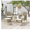 Image de Salon de jardin resine tressee beige 5 pieces 4 personnes