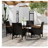 Image de Mobilier de Salle à Manger de Jardin 5 pcs Mobilier à Dîner de Terrasse Table et Chaises de Repas Salon de Jardin 3058494