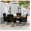 Image de Mobilier de Salle à Manger de Jardin 5 pcs Mobilier à Dîner de Terrasse Table et Chaises de Repas Salon de Jardin 3058496