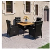 Image de Acacia Ensemble à Dîner de Jardin 5 pcs Mobilier de Salle à Manger d'Extérieur Meubles de Patio Terrasse Porche 3058529