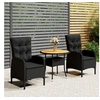Image de Mobilier de Bistro de Jardin 3 pcs Mobilier d'Extérieur Ensemble de Meubles de Terrasse Meubles de Balcon Résine 3058549