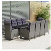 Image de Mobilier à Dîner de Jardin 11 pcs Mobilier de Salle à Manger de Terrasse Table et Chaises de Repas Salon de Jardin 3058558