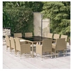Image de Ensemble de Salle à Manger de Jardin 11 pcs Mobilier à Dîner de Terrasse Table et Chaises de Repas Salon de Jardin 3058564