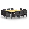 Image de Salon de jardin resine tressee gris 11 pieces 10 personnes