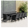 Image de Mobilier à Dîner de Jardin 11 pcs Mobilier de Salle à Manger de Terrasse Table et Chaises de Repas Salon de Jardin 3058573