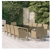 Image de Ensemble à Dîner de Jardin 11 pcs Mobilier de Salle à Manger de Terrasse Table et Chaises de Repas Salon de Jardin 3058574