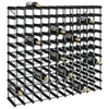 Image de Casier à bouteilles pour 120 bouteilles Noir Bois de pin solide