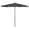 Image de Parasol de Jardin avec Mât Parasol de Patio Pare-soleil de Terrasse Parasol d'Extérieur Anti-UV Anti-décoloration 315545