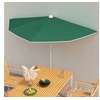 Image de Parasol droit vidaxl mat en acier toile en polyester forme en d 180 x 180