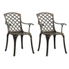 Image de Chaises de jardin 2 pcs Aluminium coulé Bronze 315570