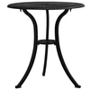 Image de Table de jardin Noir 62x62x65 cm Aluminium coulé