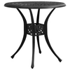 Image de Table de jardin Noir 78x78x72 cm Aluminium coulé