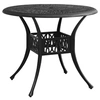 Image de Table de jardin Noir 90x90x74 cm Aluminium coulé