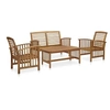 Image de Salon de jardin 4 pcs Bois d acacia solide