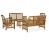 Image de Salon de jardin bois bois 5 pieces 43.0 x 50.0 x 43.0 4 personnes
