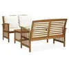 Image de Salon de jardin bois massif beige 3 pieces 43.0 x 50.0 x 43.0 4 personnes