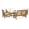 Image de Salon de jardin bois massif 6 personnes 5 pieces