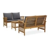 Image de Salon de jardin bois massif gris 3 pieces 43.0 x 50.0 x 43.0 4 personnes