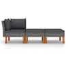 Image de Salon de jardin resine tressee gris 3 pieces x 64.5 x 67 3 personnes