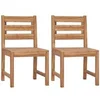Image de Lot de 2 chaise en teck empilable non pliable exterieur H. 90 cm bois