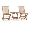 Image de Salon de jardin bois bois 3 pieces 50.0 x 50.0 x 50.0 2 personnes