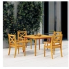 Image de Ensemble de Salle à Manger de Jardin 5 pcs Mobilier à Dîner de Terrasse Table et Chaises de Repas de Patio Salon de 3058002