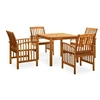 Image de 5-delige Tuinset met kussens massief acaciahout3058083