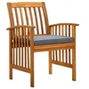 Image de Mobilier à dîner de jardin 3 pcs et coussins Acacia solide, 35.7kg