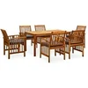 Image de 7-delige Tuinset met kussens massief acaciahout3058089