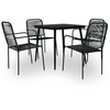 Image de Mobilier à Dîner d'Extérieur 5 pcs Ensemble de Salle à Manger de Jardin Mobilier de Patio Terrasse Corde en Coton et 3058276