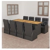 Image de Salon de jardin resine tressee noir 9 pieces 240.0 x 90 x 74 8 personnes