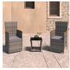 Image de Salon de jardin resine tressee gris 3 pieces 2 personnes