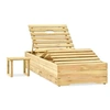 Image de Chaise longue avec table Bois de pin imprégné de vert