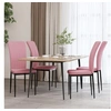 Image de Lot de 4 chaise interieur empilable non pliable en plastique H. 95 cm rose