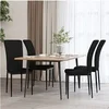 Image de Lot de 4 chaise H. 95 cm empilable non pliable en plastique interieur noir