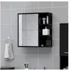 Image de Armoire à miroir de salle de bain Noir Bois d'ingénierie