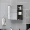 Image de Armoire à miroir de salle de bain Gris béton Bois d'ingénierie
