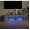 Image de Meuble TV avec lumières LED gris béton 135x39x30 cm