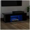 Image de Meuble TV avec lumières LED Noir 90x39x30 cm