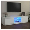 Image de Meuble TV avec lumières LED blanc 140x40x35,5 cm