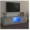 Image de Meuble TV avec lumières LED gris béton 140x40x35,5 cm