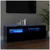 Image de Meuble TV avec lumières LED noir 120x35x40 cm
