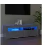 Image de Meuble TV avec lumières LED gris béton 120x35x40 cm