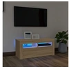 Image de Meuble TV avec lumières LED chêne sonoma 90x35x40 cm