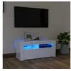 Image de Meuble TV avec lumières LED blanc brillant 90x35x40 cm