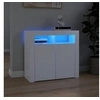 Image de Buffet avec lumières LED Blanc 80x35x75 cm