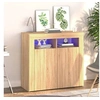 Image de Buffet avec lumières LED chêne sonoma 80x35x75 cm